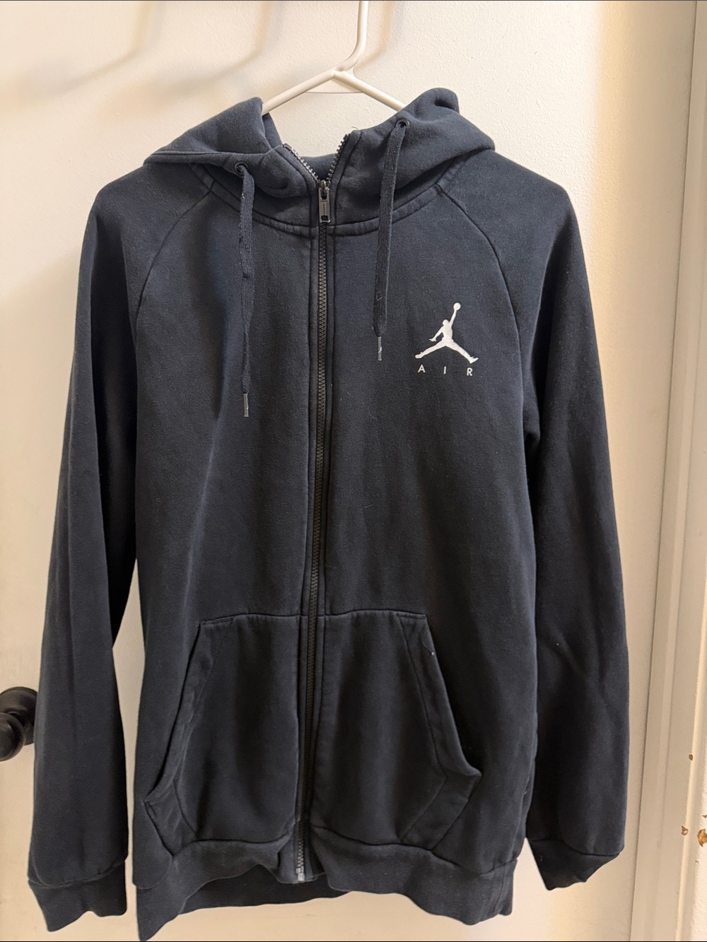 Nike Black Full-Zip Hoodie with White Jumpman Logo